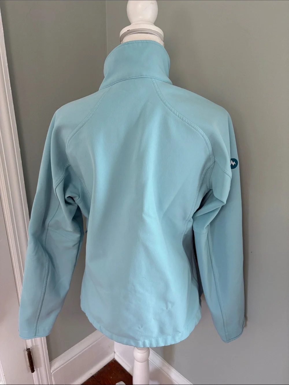 Marmot Gravity Pale Aqua Full-Zip Soft Shell Jacket Size Large‎